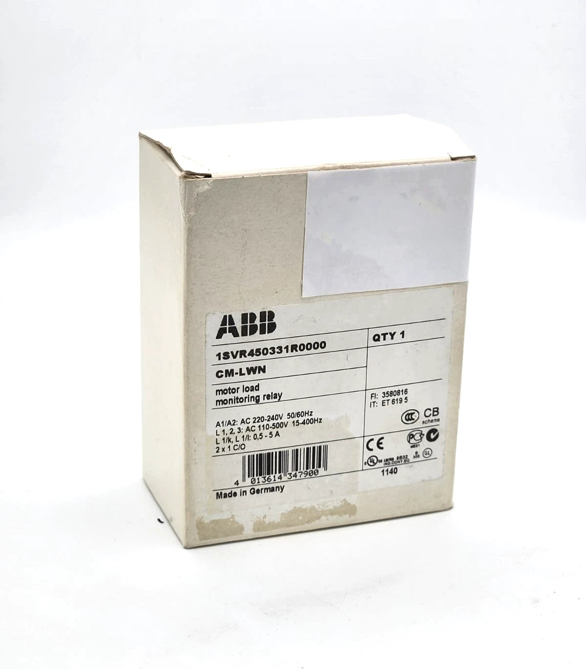 ABB 1SVR450331R0000 CM-LWN Motorlastwächter 220–240 V AC in original packaging