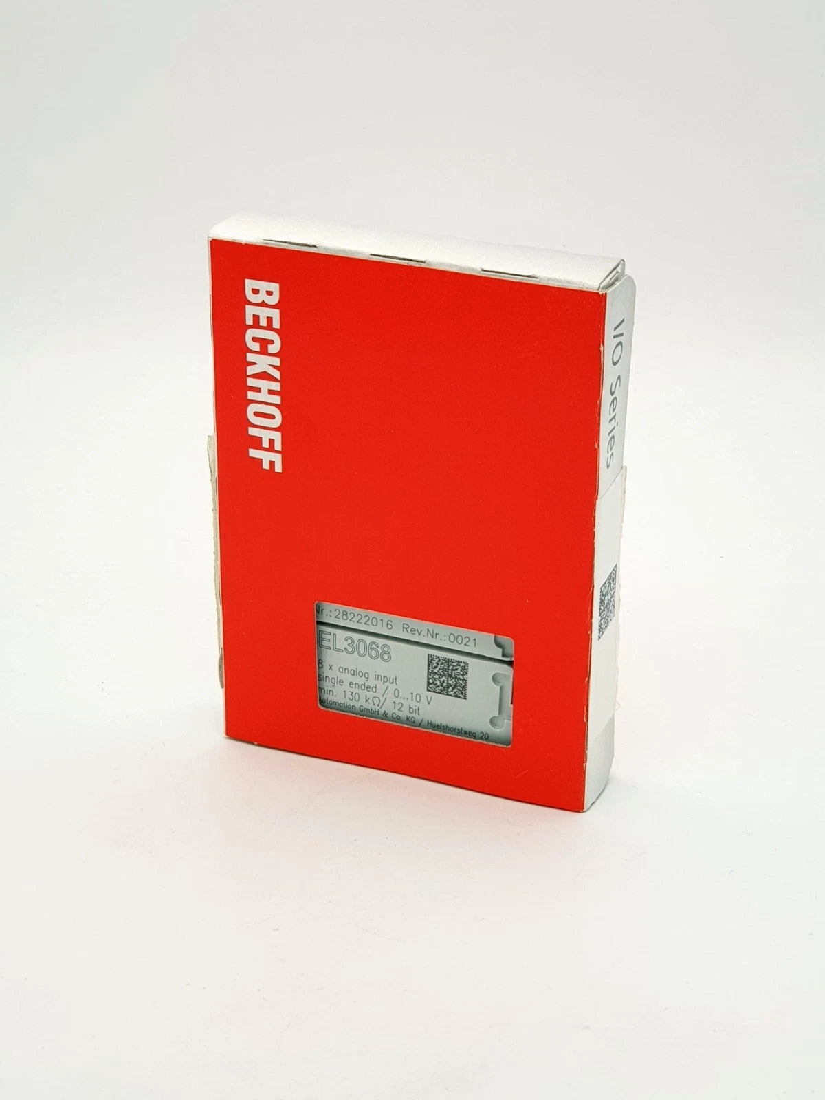Beckhoff EL3068 EtherCAT-Klemme 8-Kanal-Analog-Eingang | sealed, new in original packaging with printed label visible.