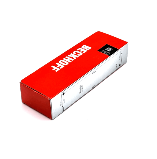 Beckhoff EPP2316-003 EtherCAT P-Box | sealed in original packaging, showing red Beckhoff branding, ideal for digital I/O solutions.