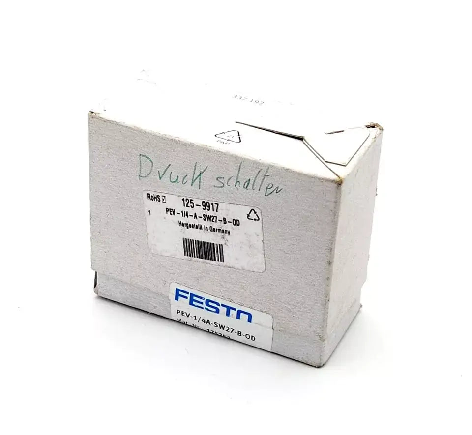Festo 175252 Druckschalter PEV-1/4-A-SW27-B-OD Serie R3 | sealed mechanical pressure switch, new in original unopened packaging
