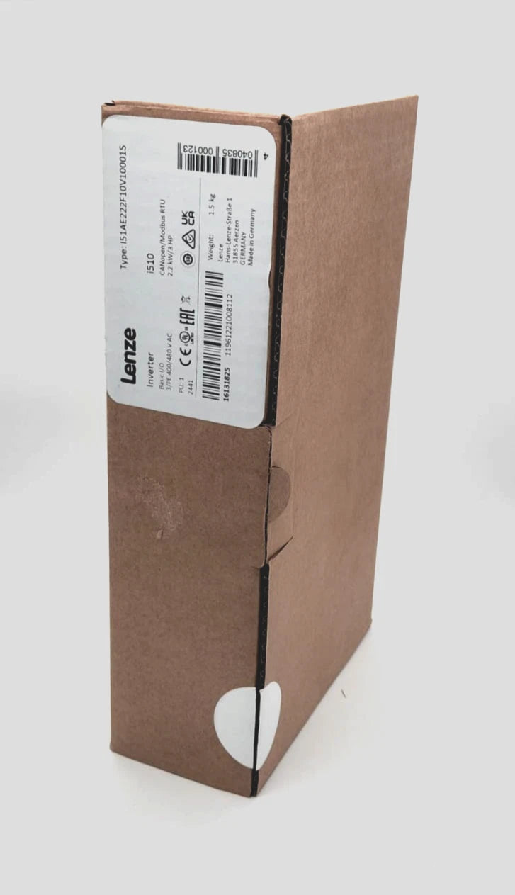 Lenze 16131825 i510 Inverter I51AE222F10V10001S 2.2kW/3HP packaging box.