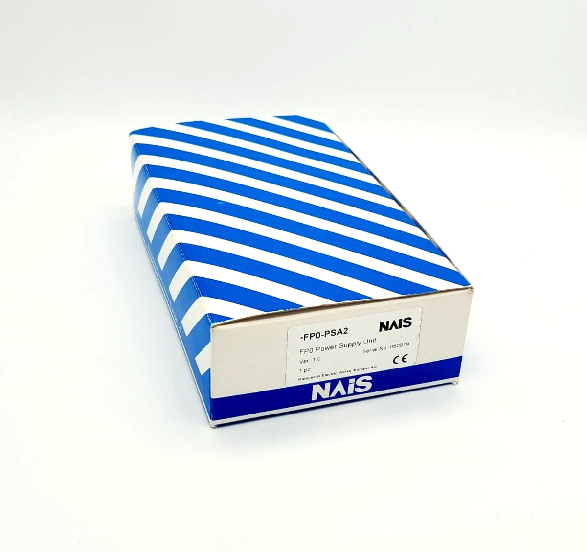 Matsushita Nais FP0-PSA2 Netzteilmodul für FP0-Serie in Originalverpackung auf weißem Hintergrund.