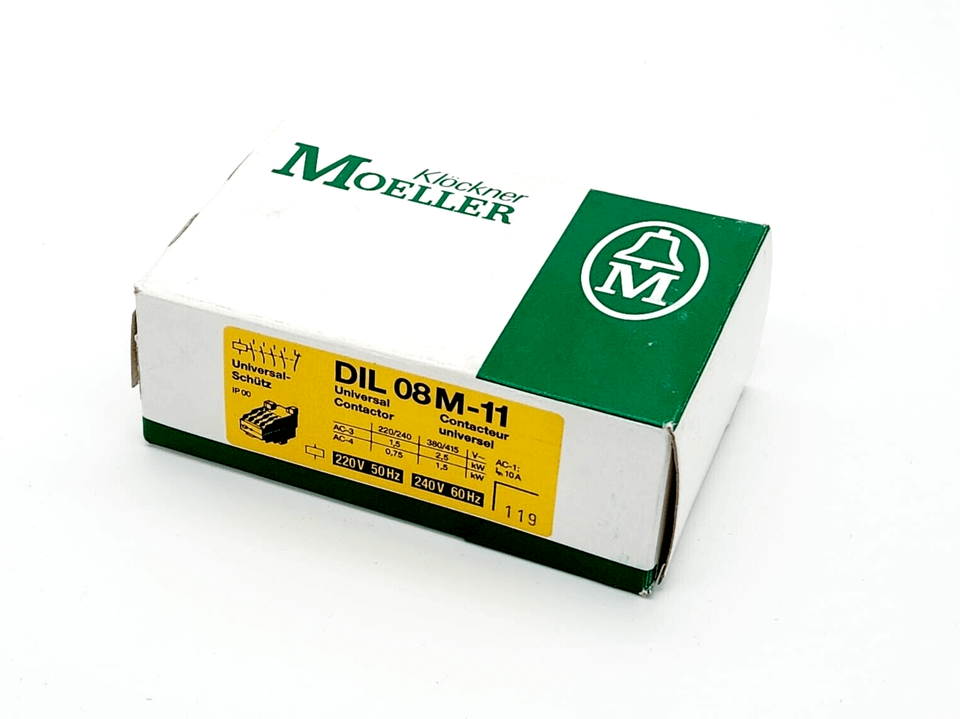 Moeller DIL08M-11 Universal-Schütz 10A 220V-50Hz 240-60Hz in original packaging