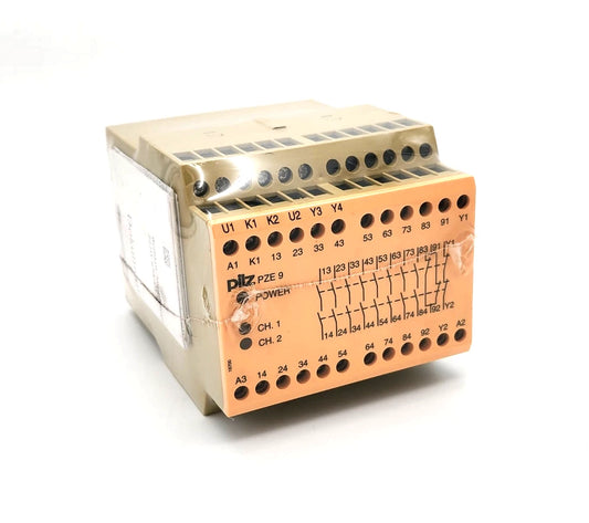 Pilz 774150 PZE 9 Kontakterweiterung 24VDC 8n/o 1n/c | sealed, new and original safety relay extension module.