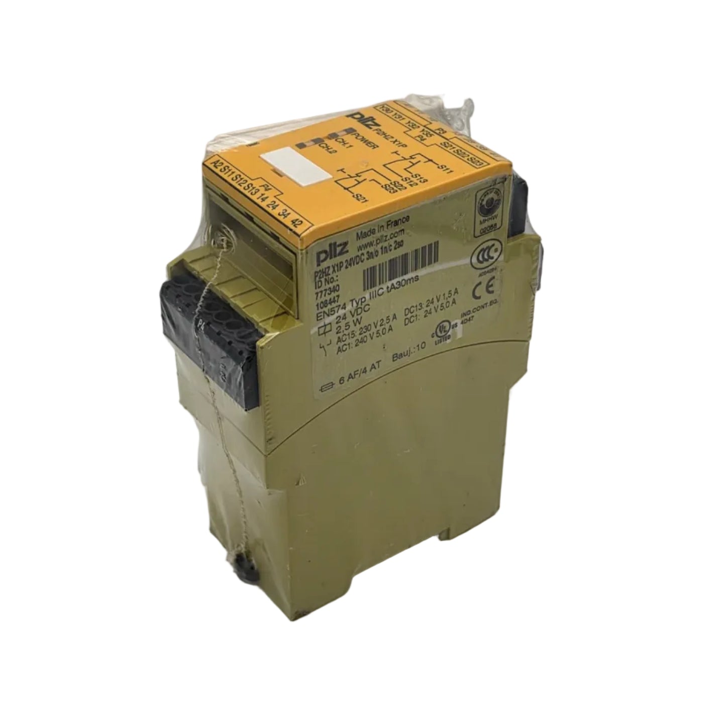 Pilz P2HZ X1P Sicherheitsschaltgerät (777340) ist ein Sicherheitsrelais zur Überwachung von Zweihandbedienungen in industriellen Anwendungen.