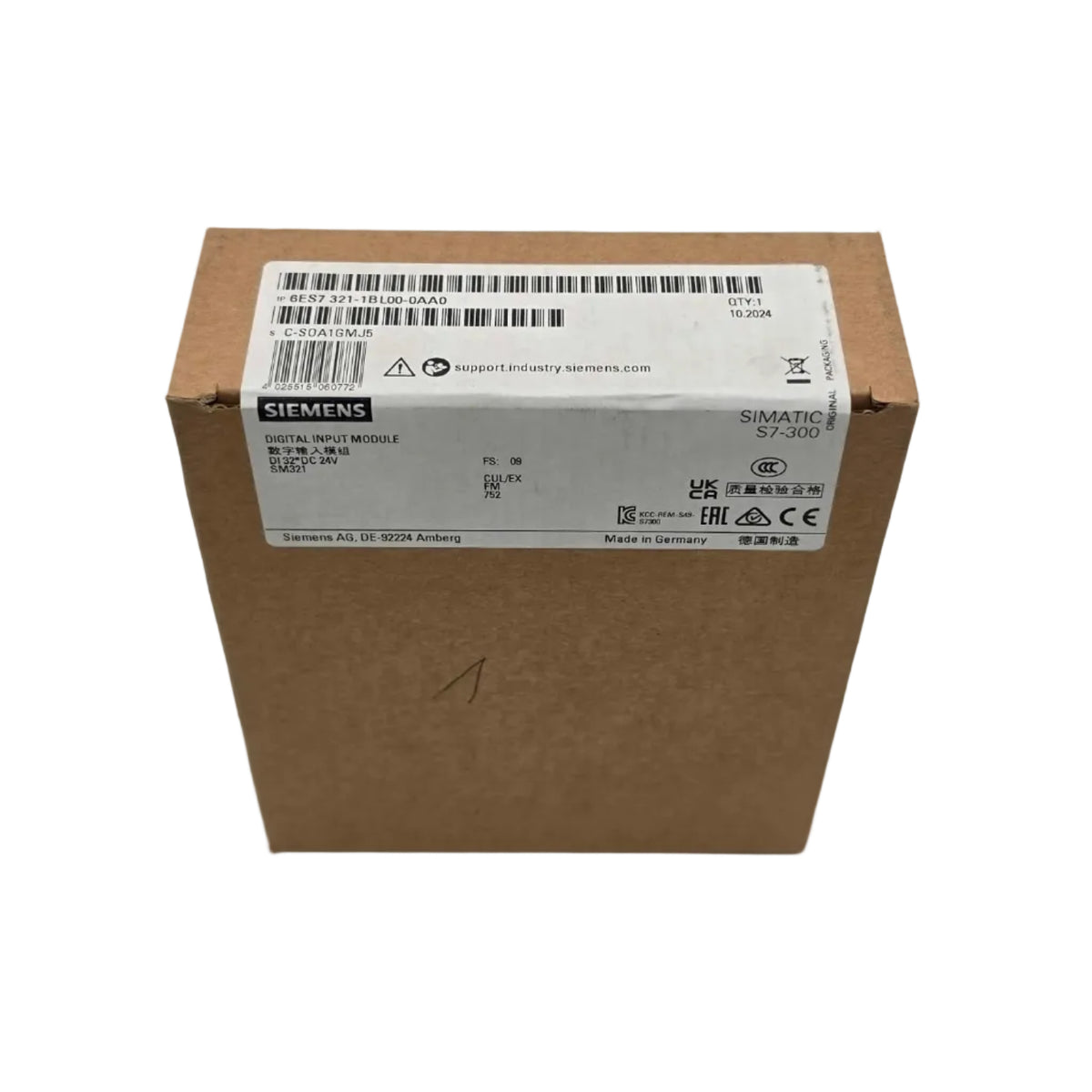 Siemens, 6ES7321-1BL00-0AA0, SM 321, SM321, SIMATIC S7-300, S7-300, S7 300, Digitaleingabe, Digitaleingangsmodul, Digital Input, 32 DE, 32 DI, 24V DC, potentialgetrennt, potenzialgetrennt, 40-polig, Signalmodul, Eingangsmodul, SPS, PLC, Sensorik, Steuerungstechnik, Maschinenbau, Industrieautomation, Automatisierungstechnik
