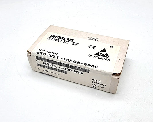 Siemens 6ES7951-1AK00-0AA0 S7 Memory Card RAM 1MB kurz | sealed in original packaging, labeled and unopened.