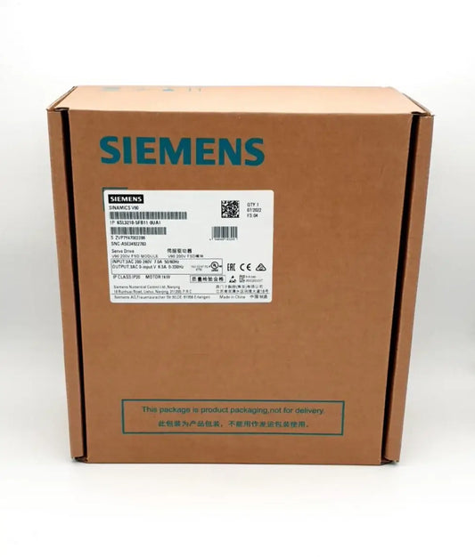Box of Siemens 6SL3210-5FB11-0UA1 SINAMICS V90 Servo-Umrichter 3 AC 200V 1KW | sealed, new and unopened packaging