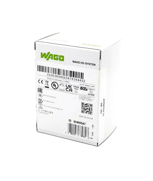 Wago 750-363 Feldbuskoppler EtherNet/IP 4. Generation ECO packaging box, new and original.