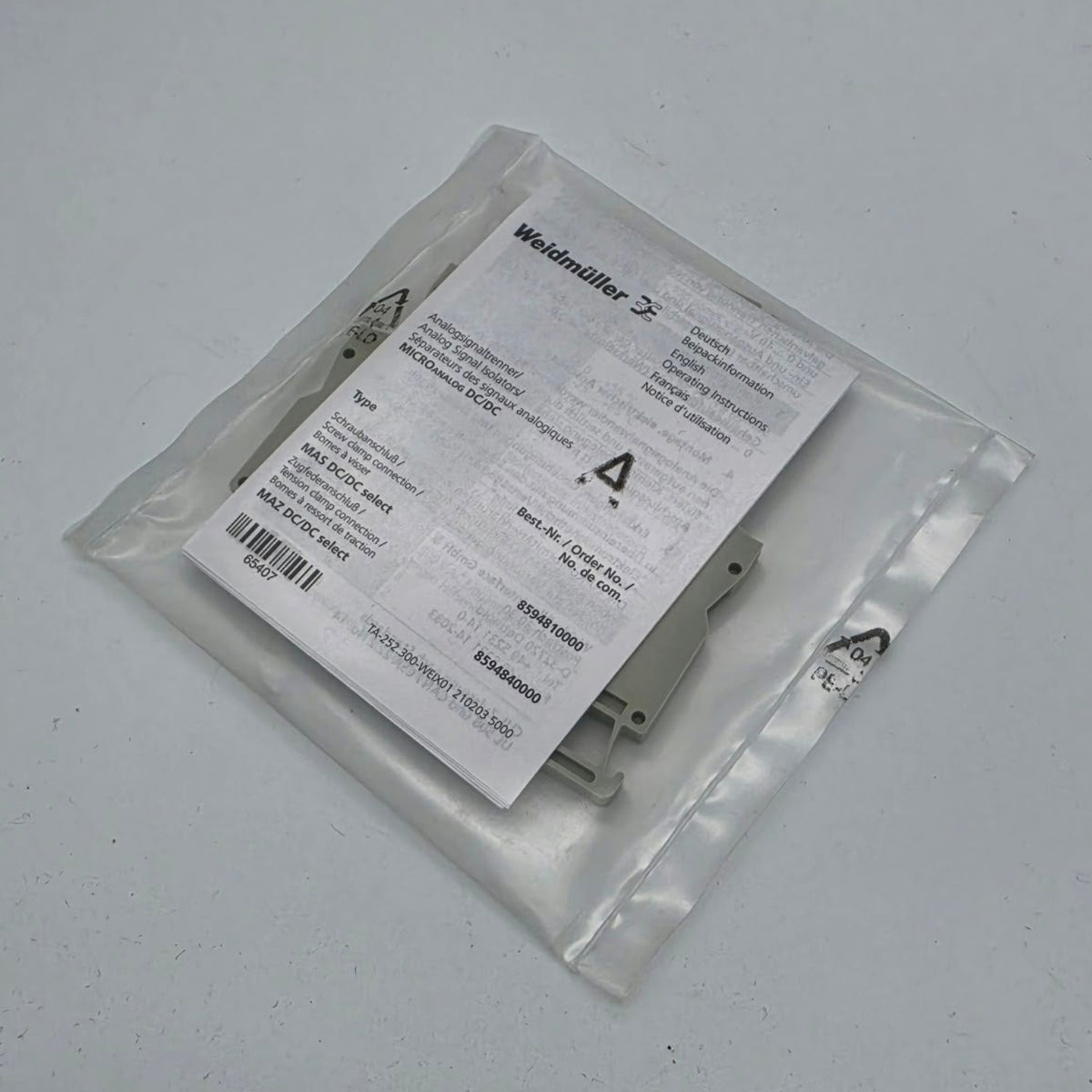 Weidmüller, Weidmueller, 8594810000, MAS DC/DC SELECT, MAS, DC/DC, Signalwandler, Signaltrenner, Signal Converter, Signal Isolator, Trennverstärker, Analogsignal, Signalaufbereitung, Signalverarbeitung, Gleichstromsignal, DC Signal, Messtechnik, Messsignal, Steuerungstechnik, Regelungstechnik, Prozessautomation, SPS, PLC, Schaltschrank, Sensorik, Maschinenbau, Industrieelektronik, Industrieautomation, Automatisierungstechnik