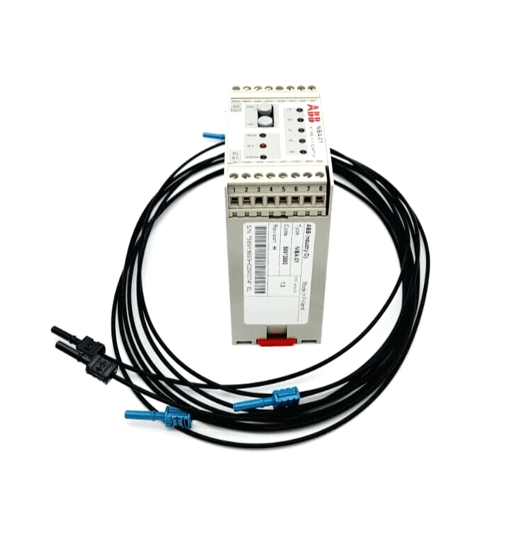 ABB NIBA-01 Interbus-S Adapter with connected cables for efficient data transmission
