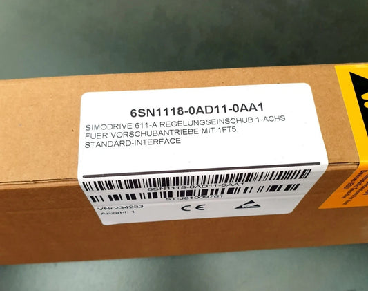 Siemens 6SN1118-0AD11-0AA1 SIMODRIVE 611-A Regelungseinschub box close-up | sealed