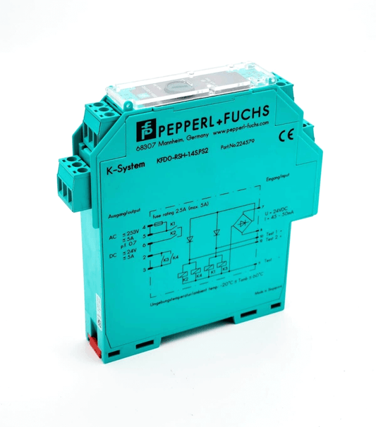 Pepperl+Fuchs 224579 KFD0-RSH-1.4S.PS2 Relaisbaustein for signal isolation and switch amplification.