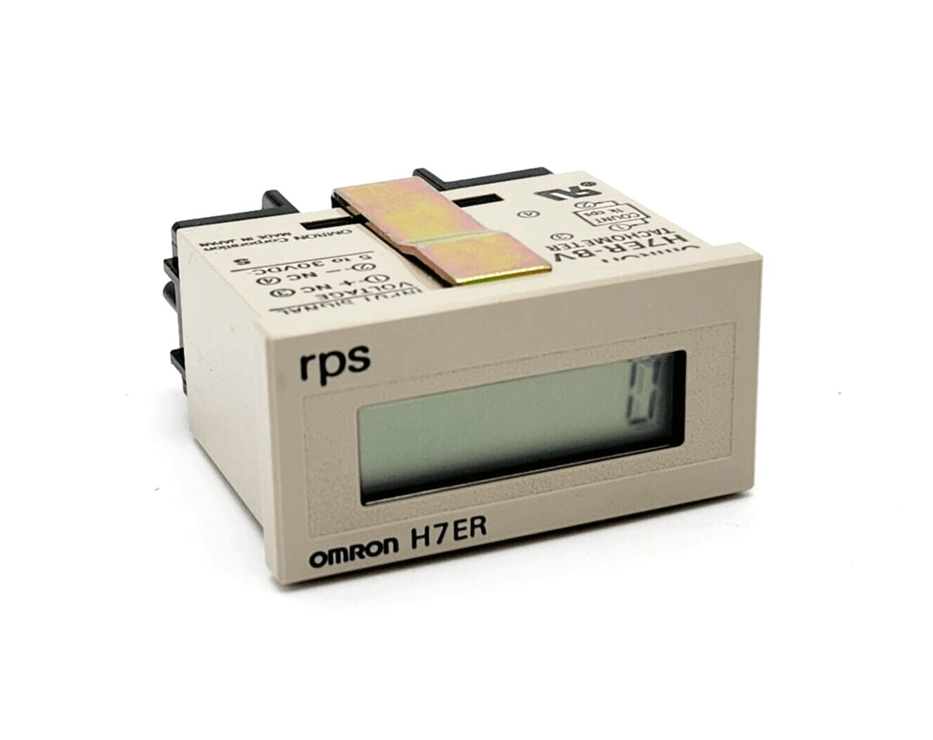Omron H7ER-BV LCD Digital Tachometer 1655, featuring subminiatur 48x24mm size and improved interference resistance.