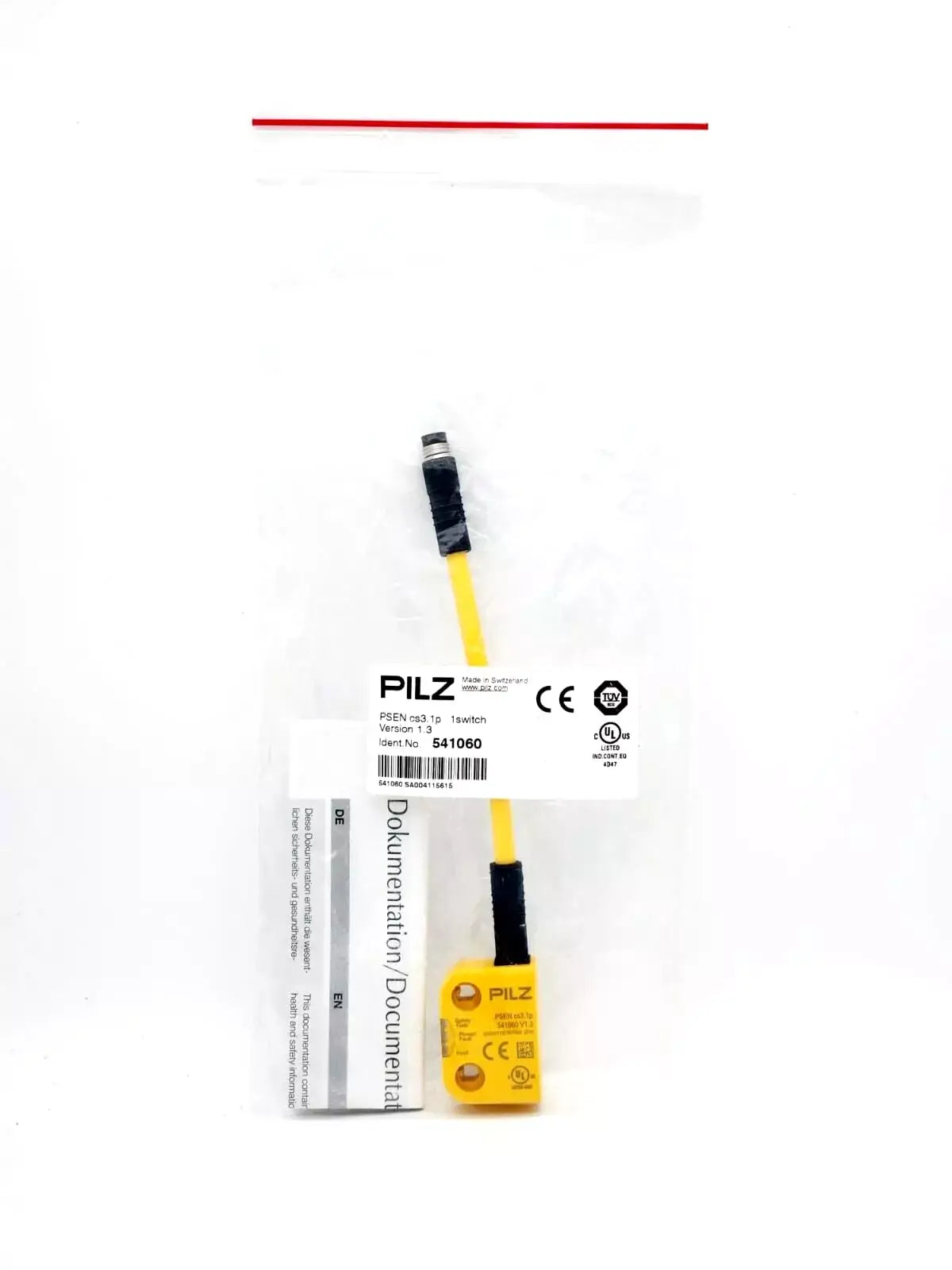 Pilz 541060 PSEN cs3.1p 1switch RFID safety switch with 8-pin M8 connector in packaging.