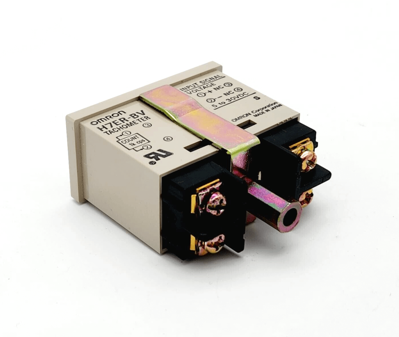 Omron H7ER-BV LCD-Digital-Tachometer 1655 with LCD display and high-resolution, showing input signal compatibility.