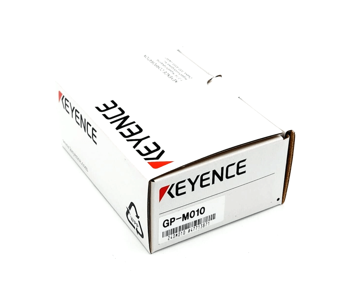 Keyence GP-M010 main unit in packaging, overpressure version, for pressure measurement, max pressure 1 MPa.
