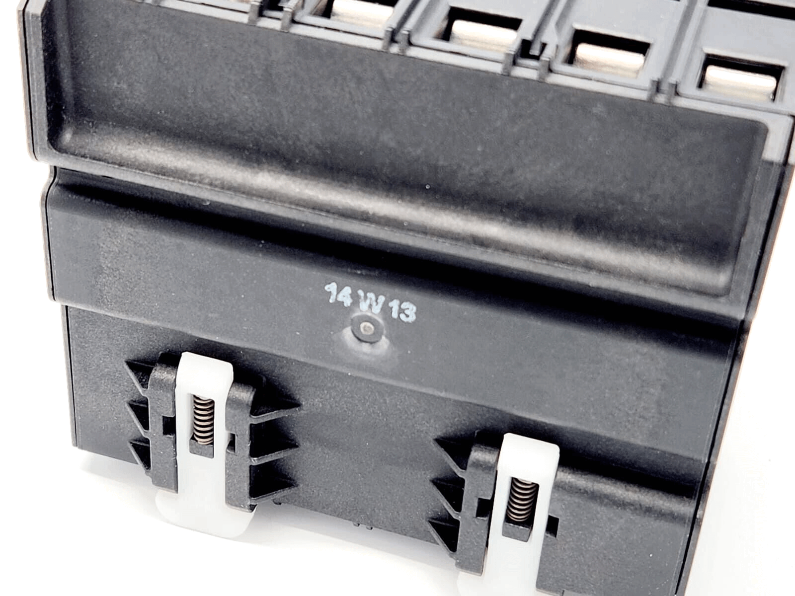 Weidmüller 1351690000 Überspannungsschutz, VPU I 3 LCF 280V/25KA, black SPD device with sturdy design for voltage protection.