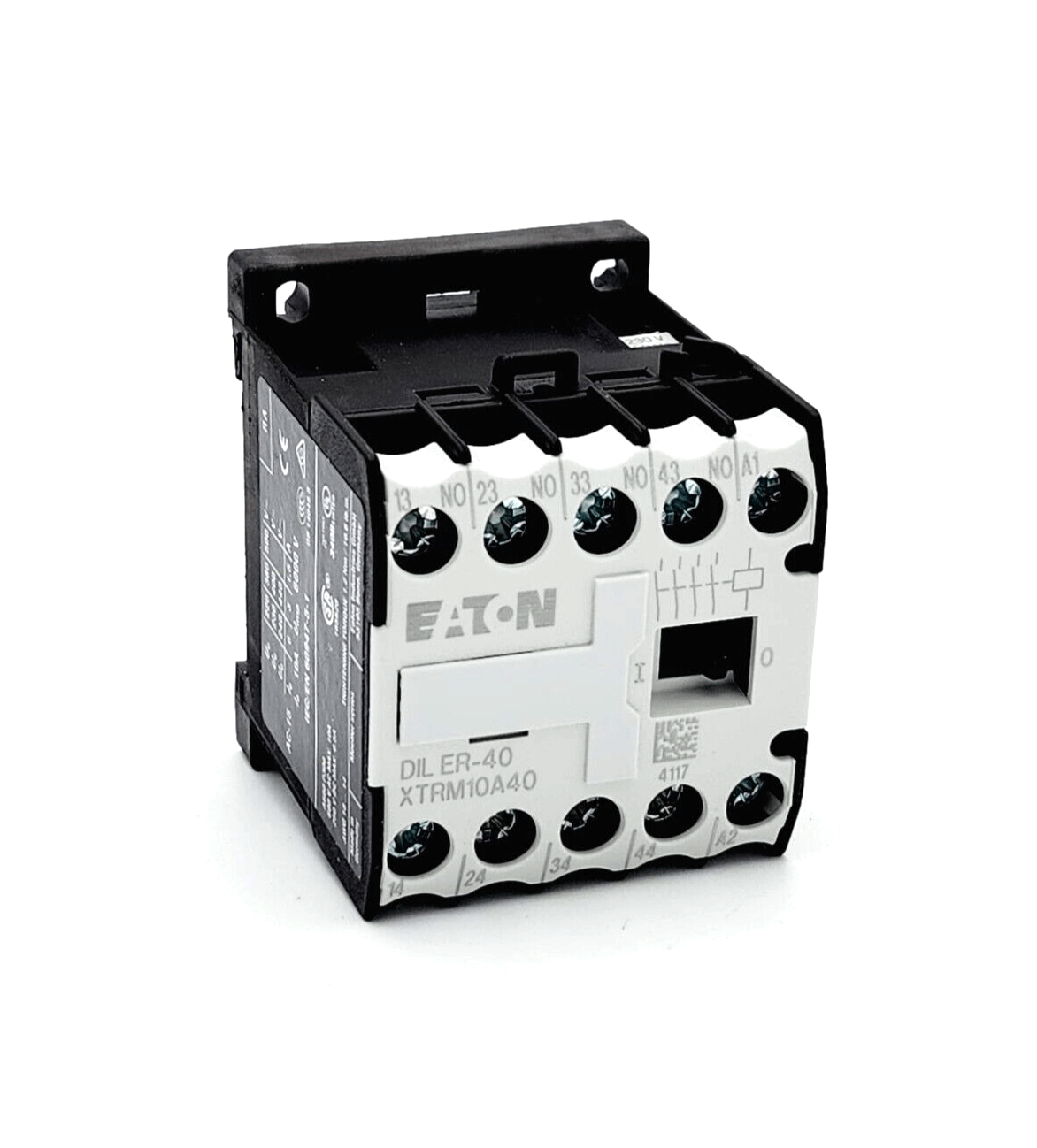 Eaton 051759 DILER-40 Hilfsschütz, 230 V 50 Hz, 240 V 60 Hz 4S, auxiliary contactor, screw terminals, AC-15 rated 10 A, forced contacts
