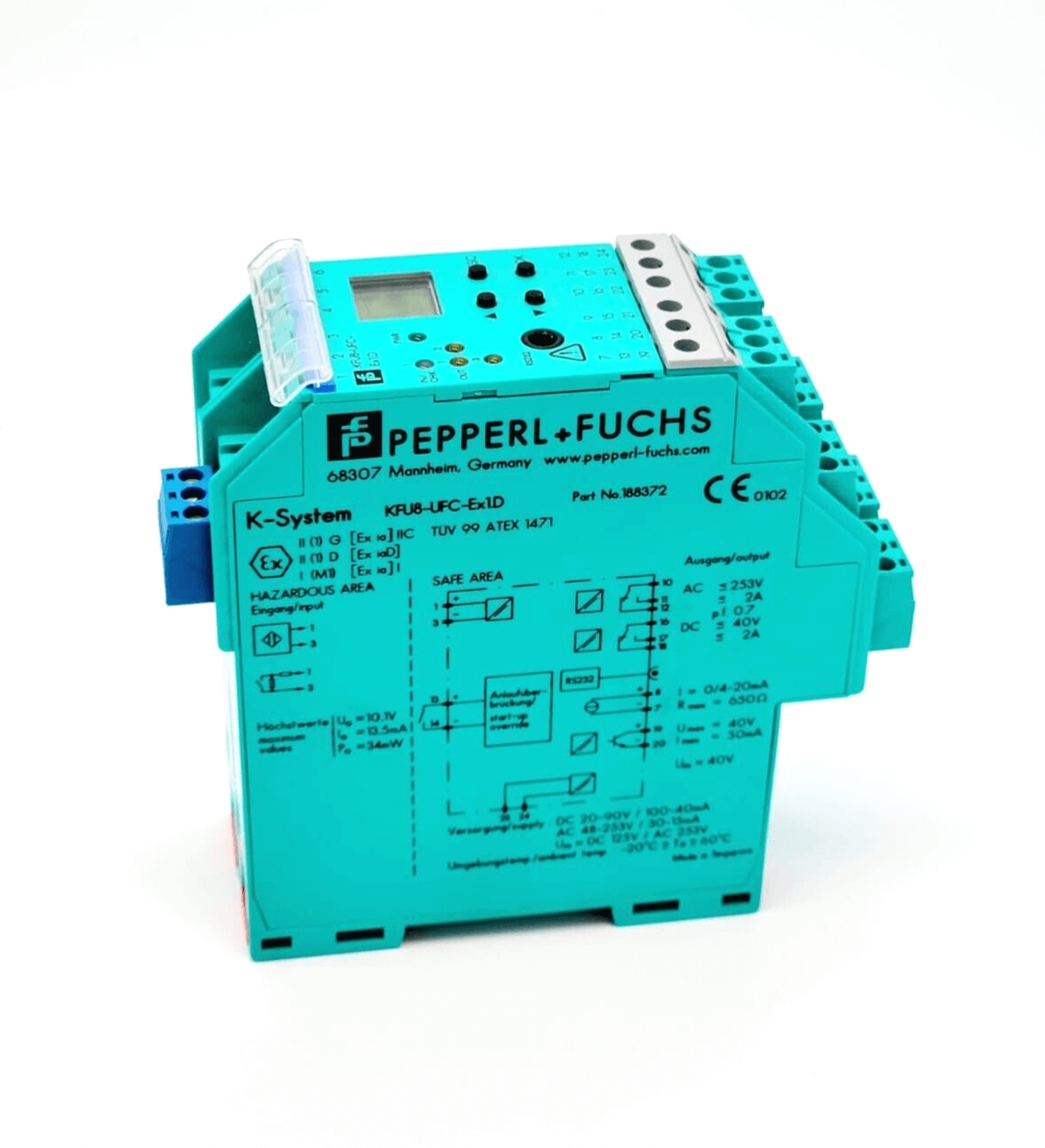 Pepperl+Fuchs 188372 Frequenzmessumformer KFU8-UFC-Ex1.D, 1-kanalige Trennbarriere, neu, beschädigte Verpackung