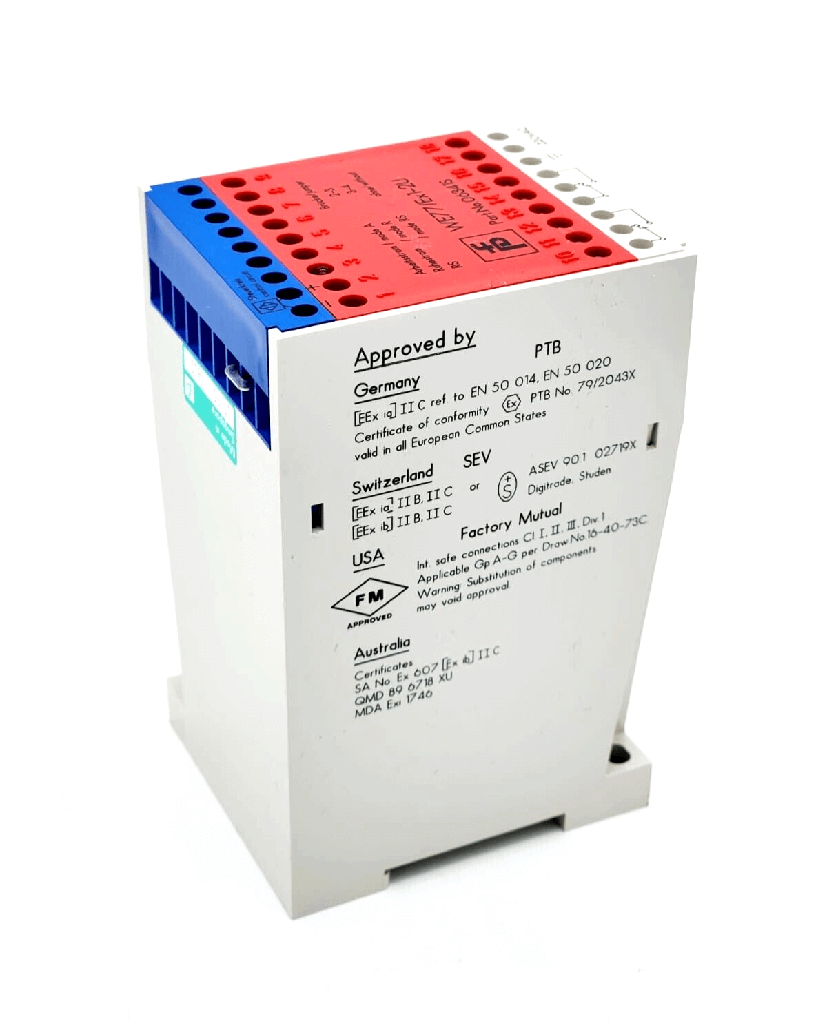 Pepperl+Fuchs 06341 Schaltverstärker WE77/EX-1-2U, 220V AC, high-quality switch amplifier for industrial applications.