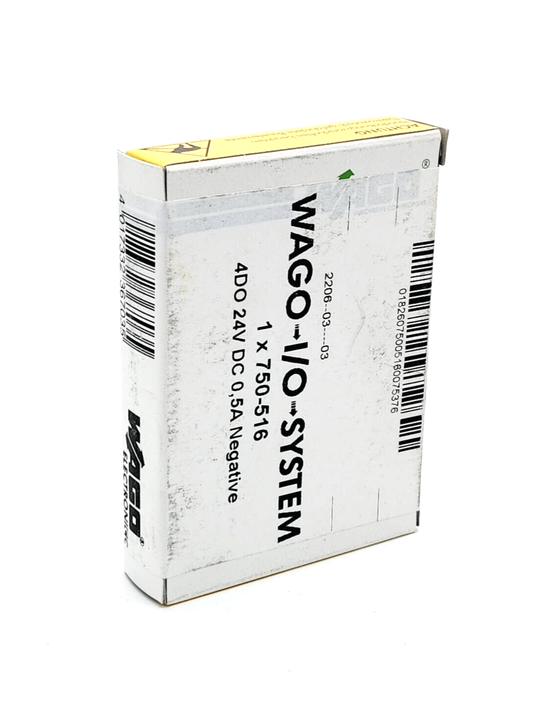 Wago 750-516 4-Channel Digital Output Module DC 24V, 0.5A, Negative Switching Packaging