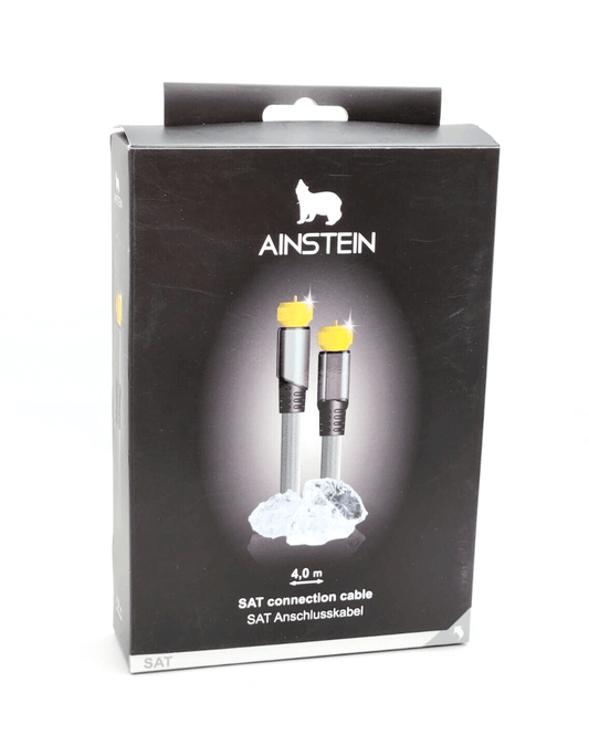 Ainstein 4m SAT-Anschlusskabel vergoldet Coaxial F-Stecker F-Stecker 75Ω, grau packaging image