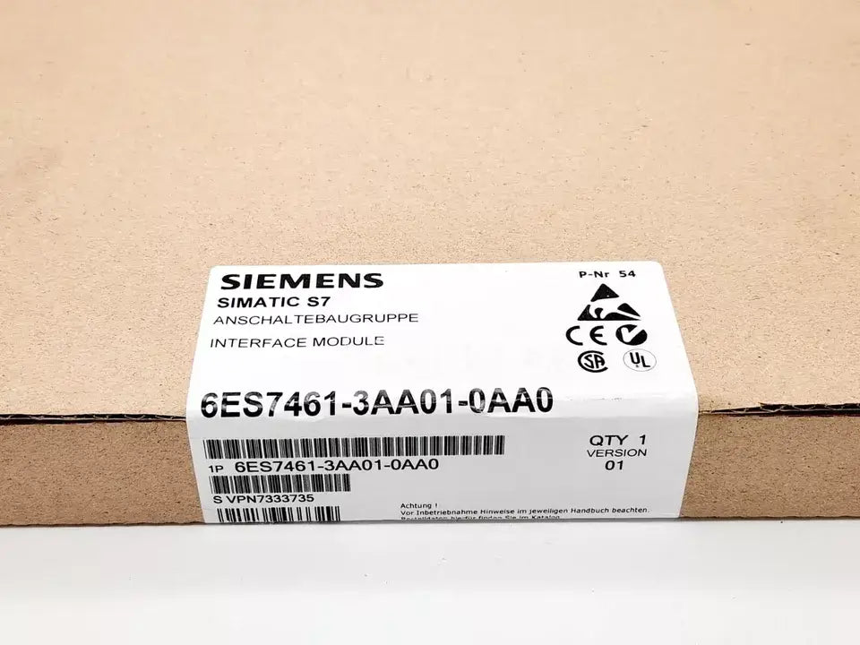 Sealed box of Siemens 6ES7461-3AA01-0AA0 SIMATIC S7-400 Anschaltbaugruppe interface module.