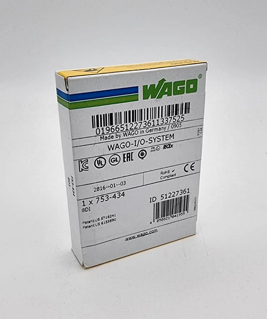 Wago 753-434 DC 5/12 V 0,2 ms 8-Kanal-Digitaleingang | sealed