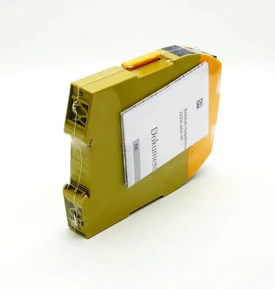 Sealed Pilz 750103 PNOZ s3 PNOZsigma safety relay, 24VDC with 2 n/o contacts, shown with packaging.