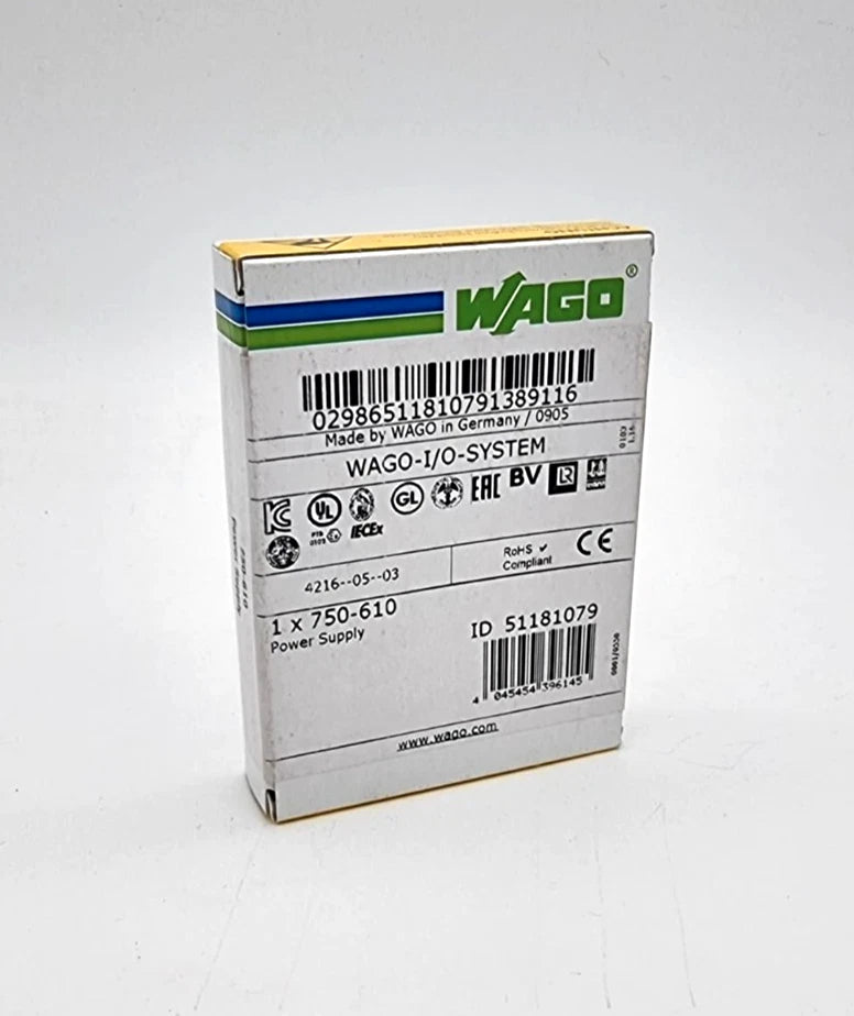 Wago 750-610 Potentialeinspeisung DC 24 V Sicherungshalter Diagnose | sealed packaging