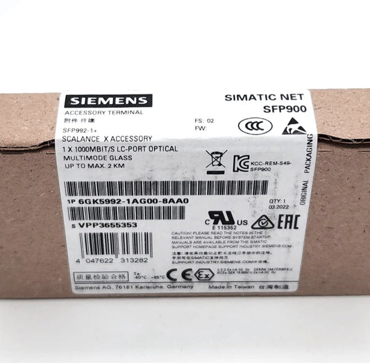 Siemens 6GK5992-1AG00-8AA0 SCALANCE X Stecktransceiver SFP992-1+ sealed original packaging