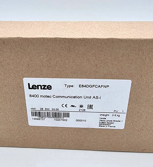 Lenze 13598707 E84DGFCAFNP 8400 motec Communication Unit AS-i sealed packaging