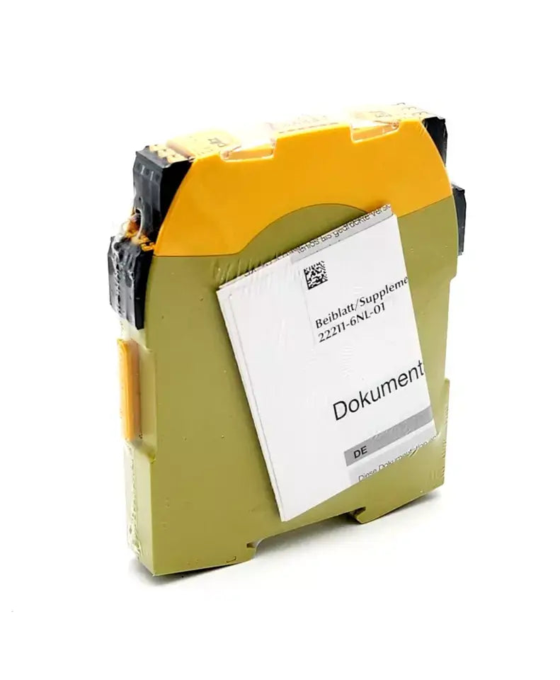 Pilz 751102 PNOZ s2 C Sicherheitsschaltgerät 24VDC with documentation and yellow design