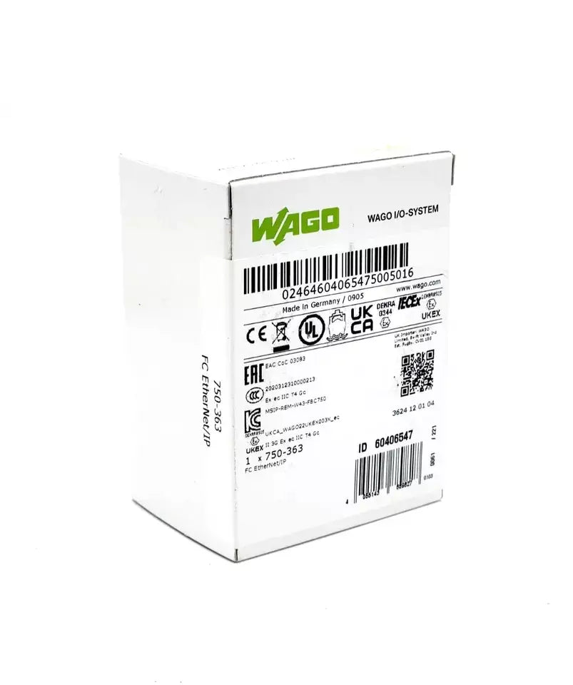 Wago 750-363 Ethernet/IP Fieldbus Coupler 4th Gen Eco in packaging