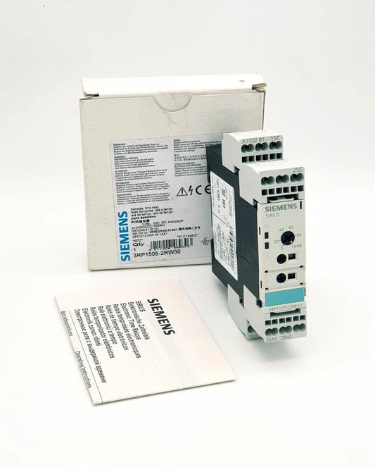 Siemens 3RP1505-2RW30 Zeitrelais Multifunktion 2 Wechsler 8 Funktionen in original packaging with manual