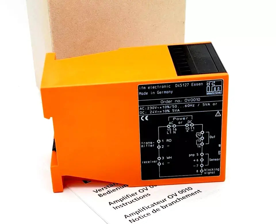 ifm 0V310 Optoverstärker 0V0010 / 230VAC, new in original packaging, amplifier for fiber optic sensors, 230 V AC, product code 0V310