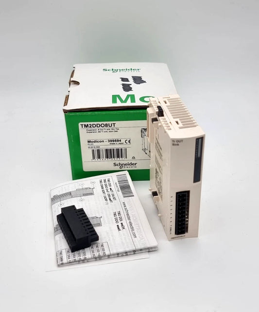 Schneider Electric TM2DDO8UT Digitales Ausgangsmodul mit Verpackung und Zubehör