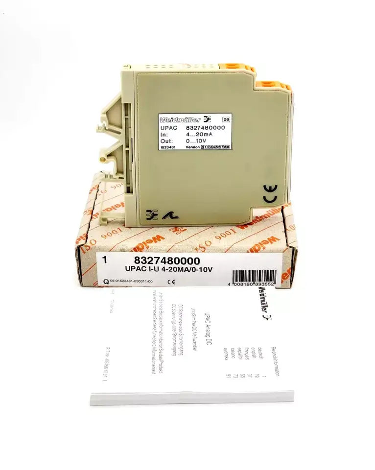 Weidmüller 8327480000 UPAC Analog-Isolator UPAC I-U 2-20MA/0-10V 832748 new in package on a box