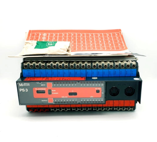 Moeller 16910 PS3 - AC V1.7 Programmierbare Steuerung PS3, originalverpackt, 16 Eingänge, 12 Ausgänge, Modell in Originalzustand