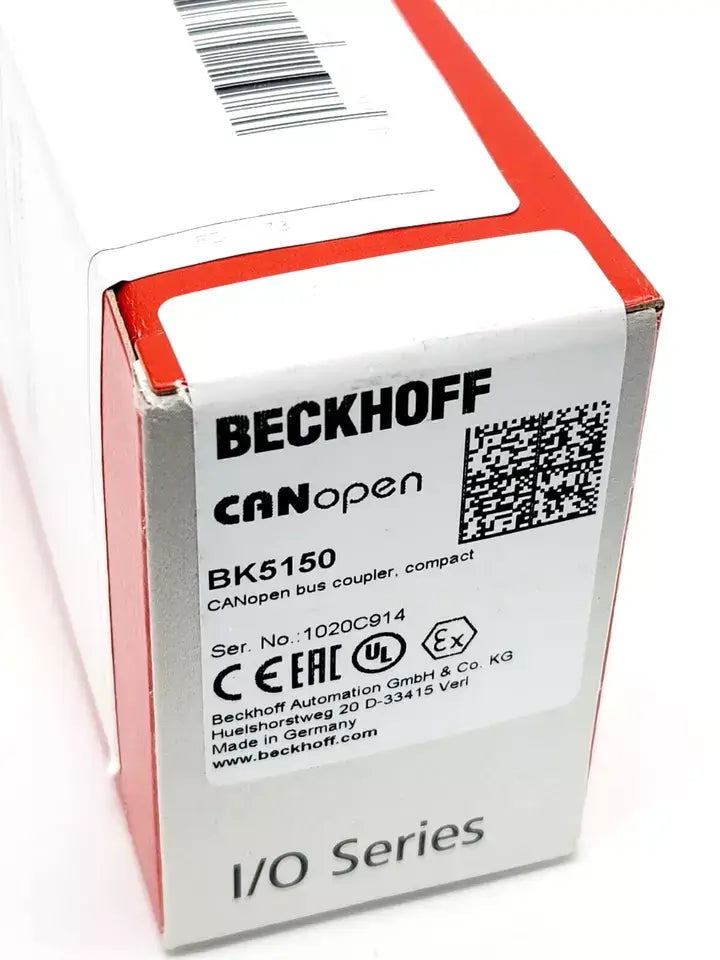 Beckhoff BK5150 CANopen-Compact-Buskoppler | sealed in original packaging, new and unopened. Ideal for CANopen-Feldbus connection.