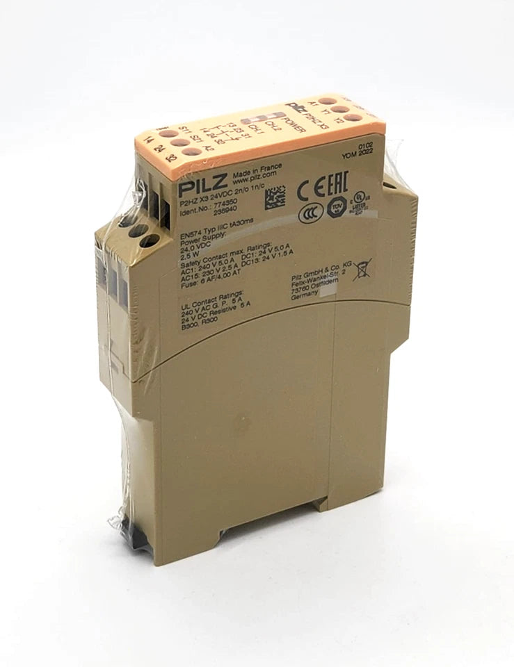 Pilz 774350 P2HZ X3 Sicherheitsschaltgerät 24VDC 2n/o 1n/c | sealed, new and unopened safety relay in packaging