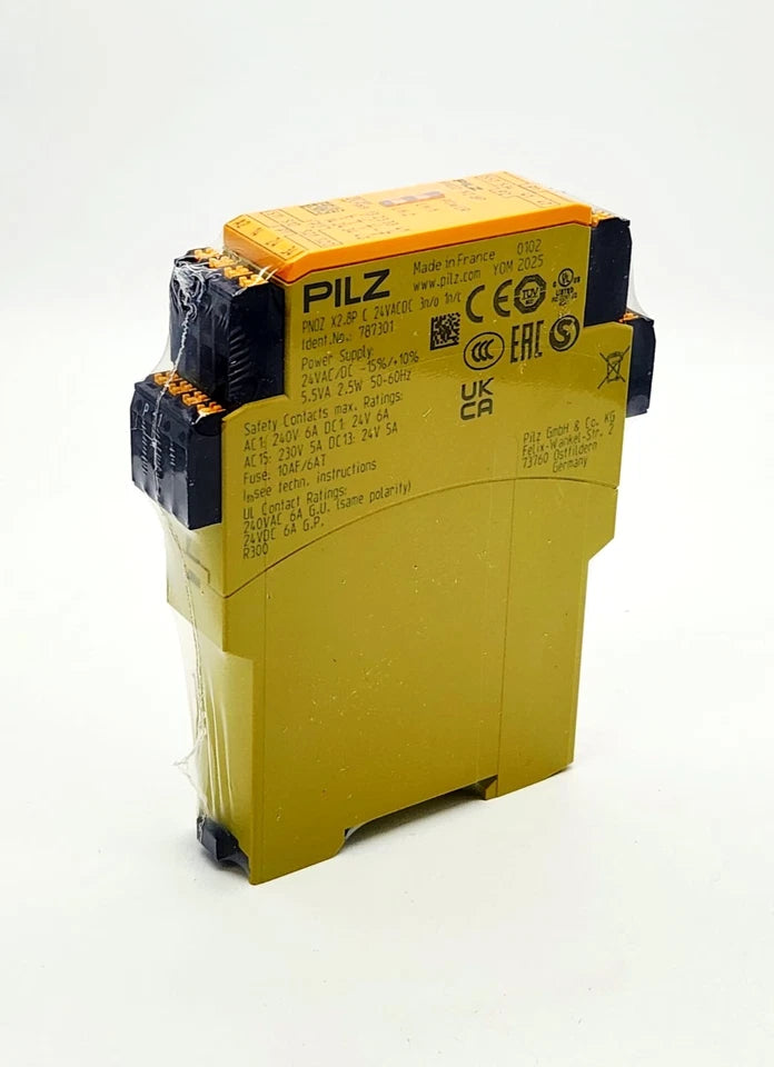 Pilz 787301 PNOZ X2.8P C Sicherheitsschaltgerät 24VACDC 3n/o 1n/c | sealed, new safety relay, unopened packaging.