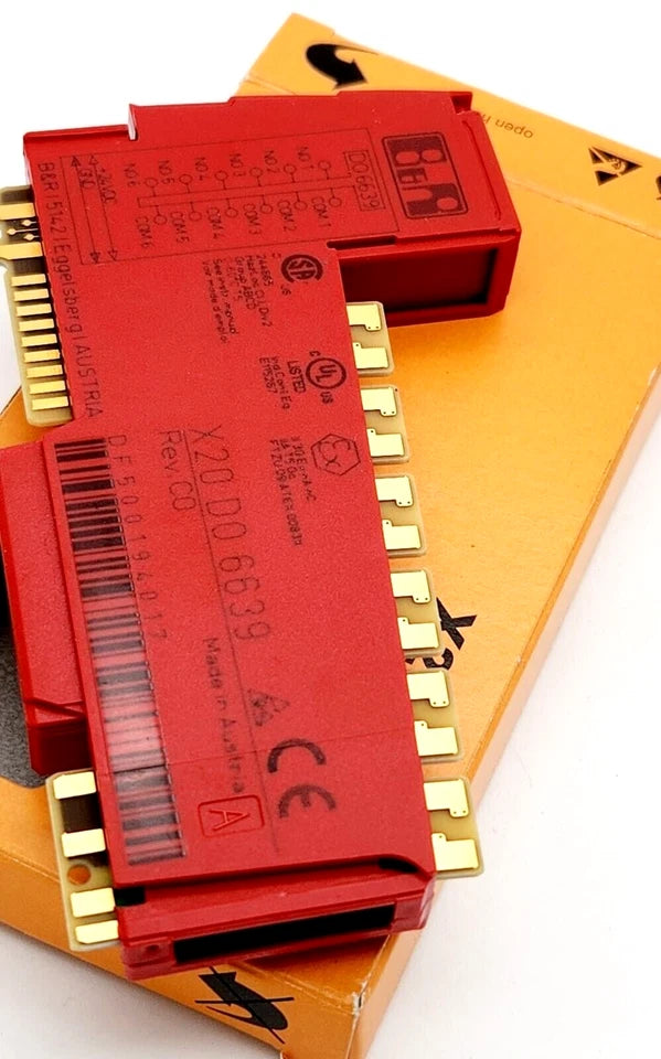 B&R X20DO6639 Digitalausgangsmodul 30 VDC / 240 VAC 0xDF50 in original packaging, featuring 6 digital outputs and relay contacts.