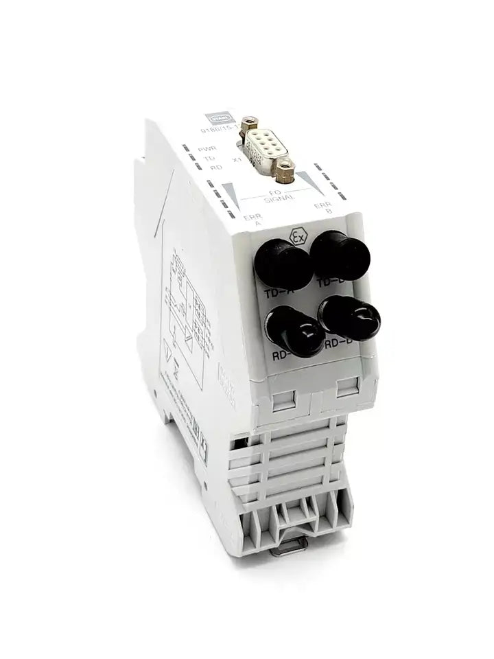 STAHL 160624 LWL-Feldbus-Trennübertrager 9186/15-12-11, 24V DC, 130mA, RS485 connector, optical interface, white.