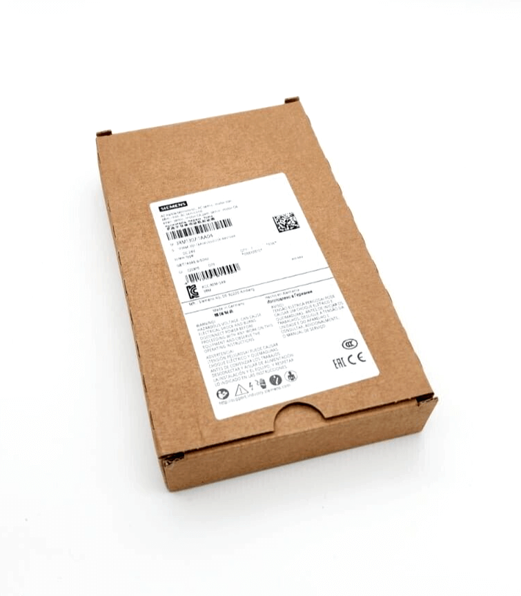 Packaging of Siemens 3RM1307-1AA04 Wendestarter Failsafe 3RM1 with product label visible on brown box.