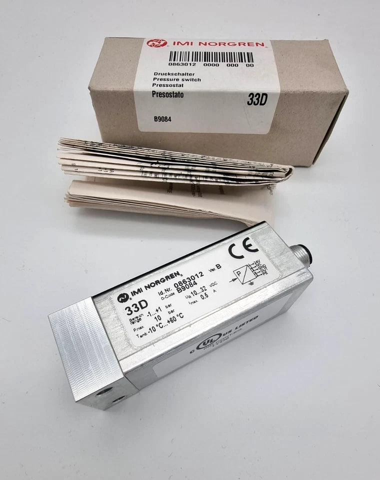 IMI Norgren 33D 0863012 Pneumatik-Druckschalter elektronisch betätigt 1 … 16 bar in Originalverpackung