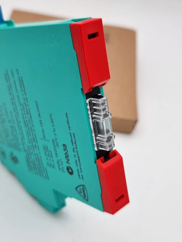 Pepperl+Fuchs 232717 KCD2-SCD-Ex1 SMART-Ausgangstreiber in original packaging, showcasing red and teal design.