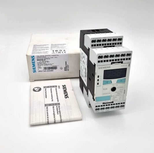 Siemens 3RS1140-2GW60 Temperaturüberwachungsrelais -99 °C bis 999 °C mit Verpackung und Handbuch, Serie SIRIUS 3RS11, originalverpackt.