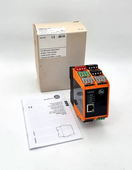 ifm efector800 VSE100 Diagnoseelektronik für Schwingungssensoren, neu in Originalverpackung mit Anleitungen und Verpackung